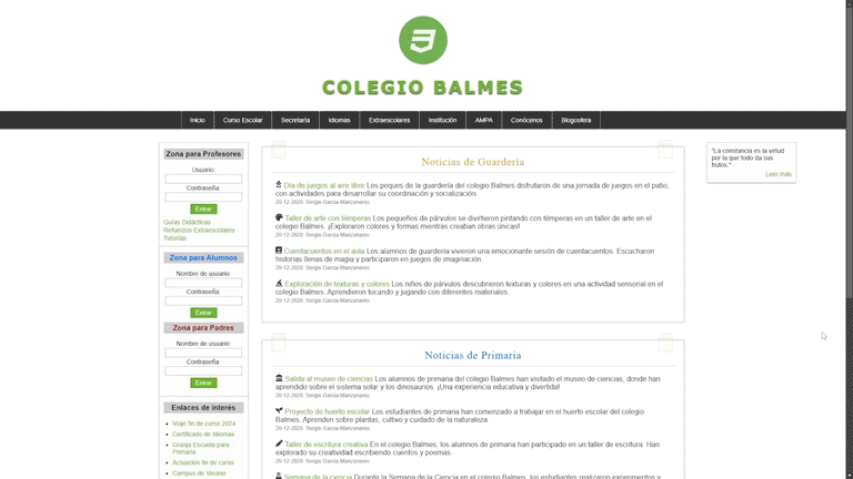 Vista previa de Web Colegio